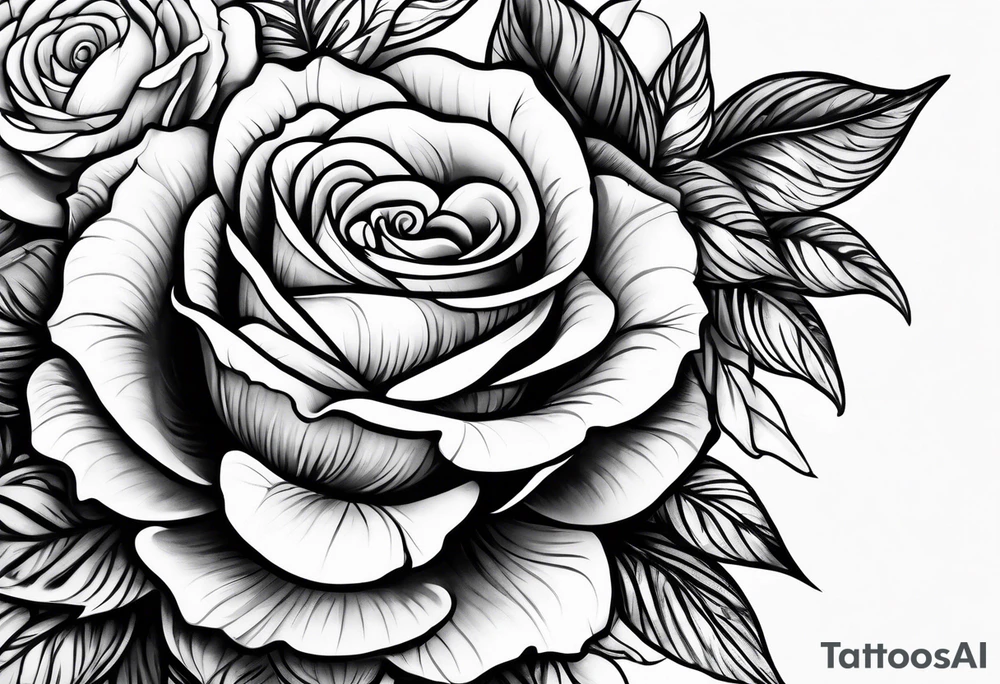 God touch and rose tattoo idea