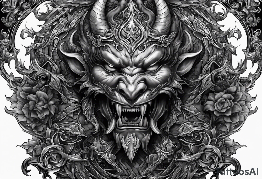 The demon enters the gate tattoo idea