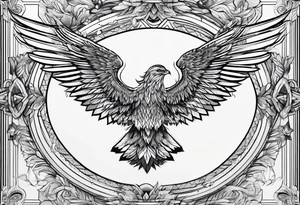 wings fine linework arrows tattoo idea