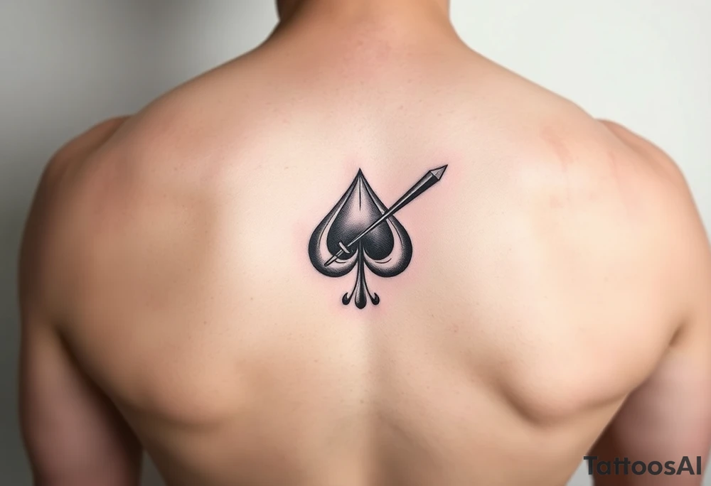 a Q and a spade sketch tattoo idea