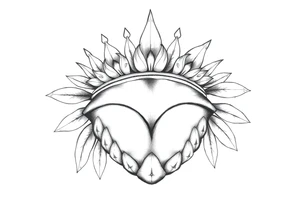 Crown pineapple vagina tattoo idea