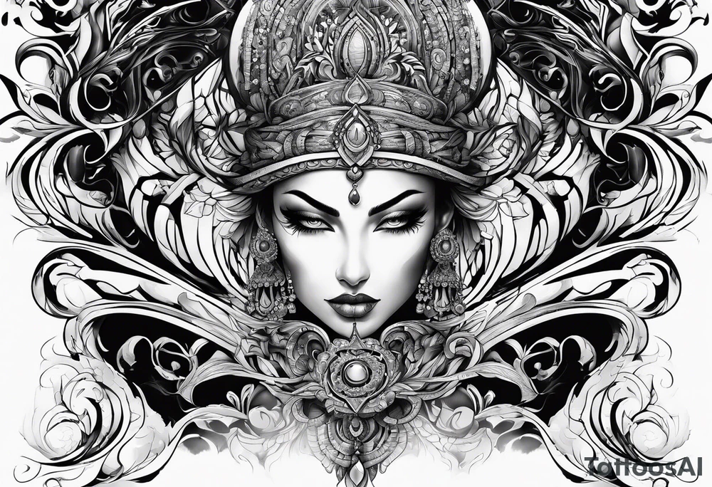 Abstract evil tattoo idea