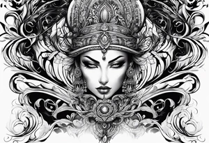Abstract evil tattoo idea