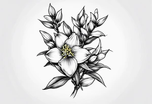 Forsythia flowers tattoo idea