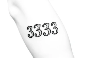 333 numbers with shading tattoo idea
