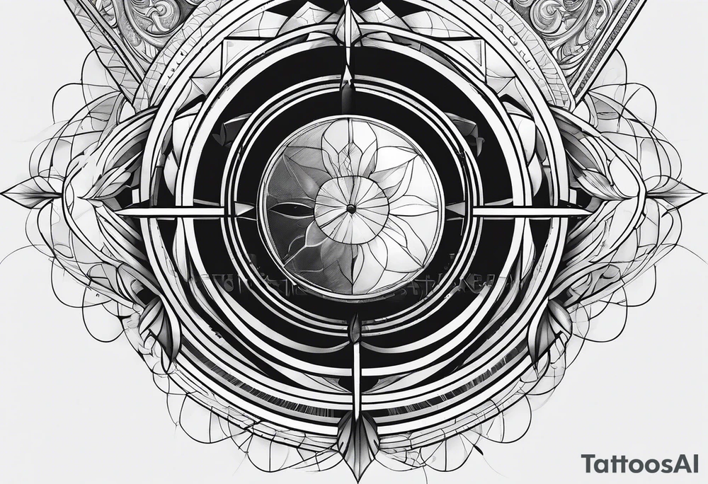 golden ratio, geometric design, infinity tattoo idea