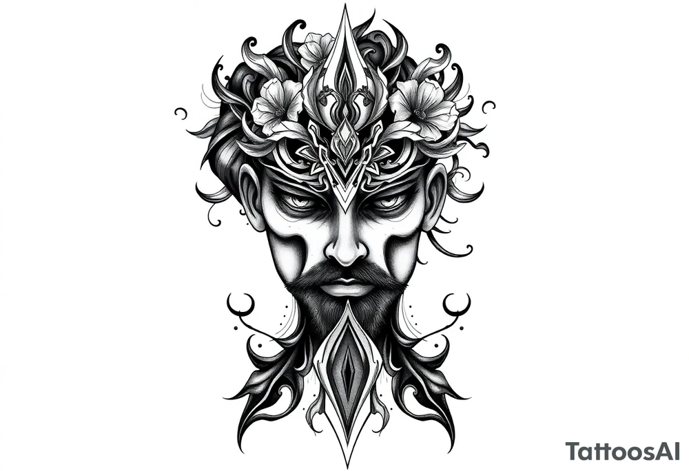 Reincarnation beautiful men tattoo idea