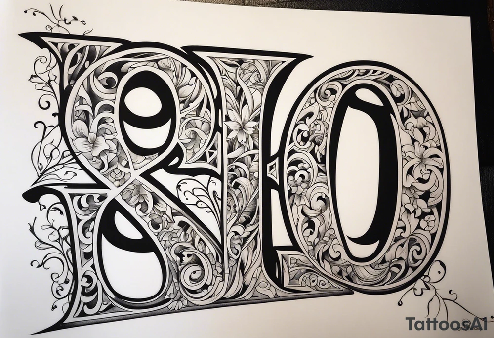 The words “900 DAYS” large gothic script tattoo tattoo idea The words “900 DAYS” large gothic script tattoo tattoo idea