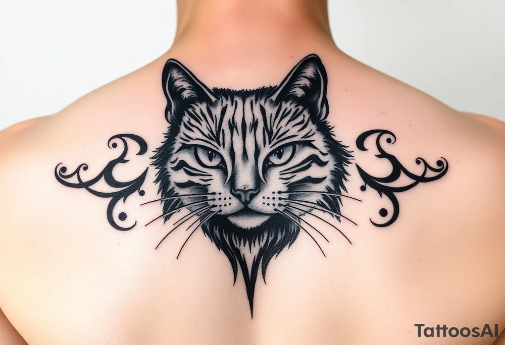black cat tattoo idea