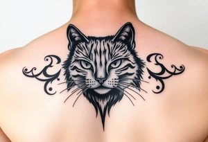black cat tattoo idea