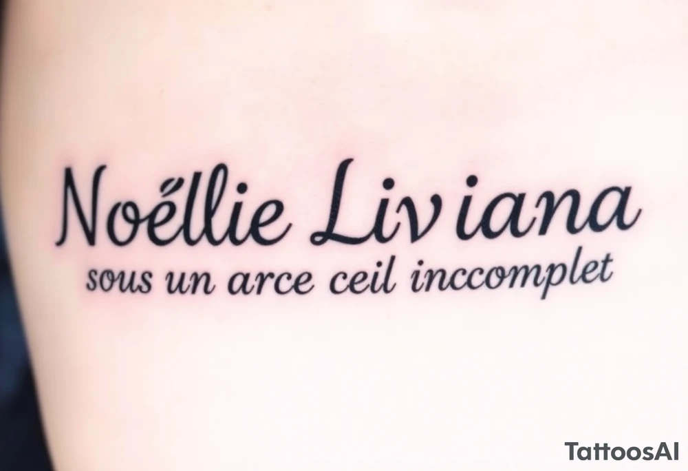 Noélie
Liviana
Luna
sous un arc en ciel incomplet tattoo idea