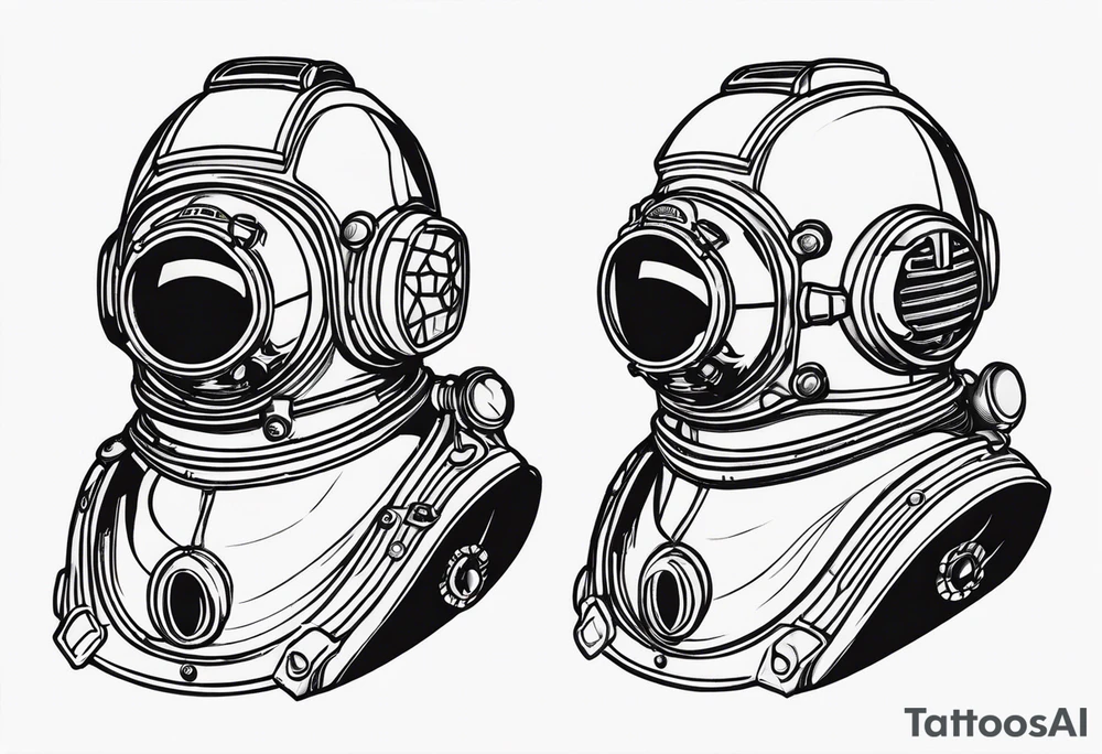 mark v diving helmet tattoo idea