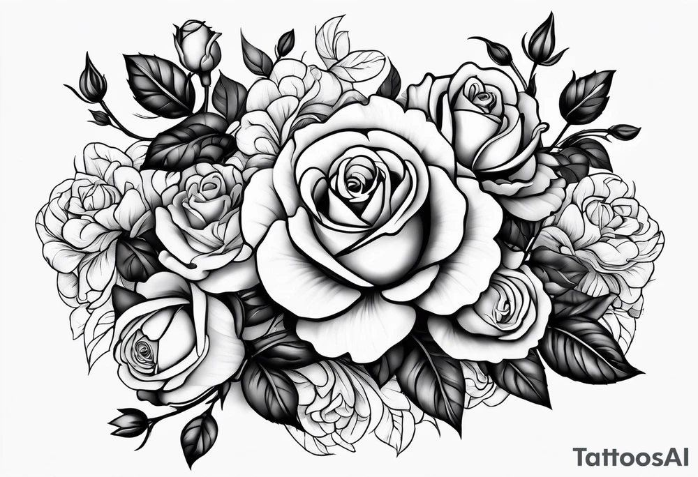 My moms name "Victoria" with roses surrounding it tattoo idea