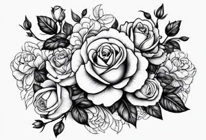 My moms name "Victoria" with roses surrounding it tattoo idea