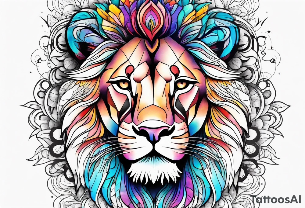 Retarded lion tattoo idea