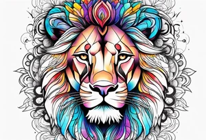 Retarded lion tattoo idea
