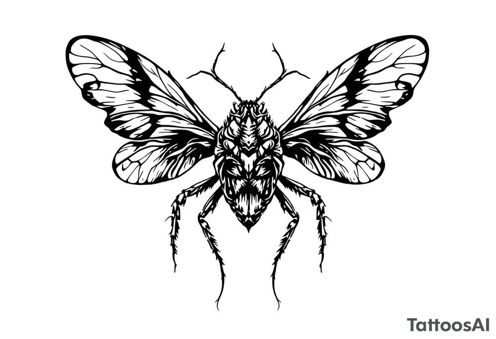 weird bug tattoo idea