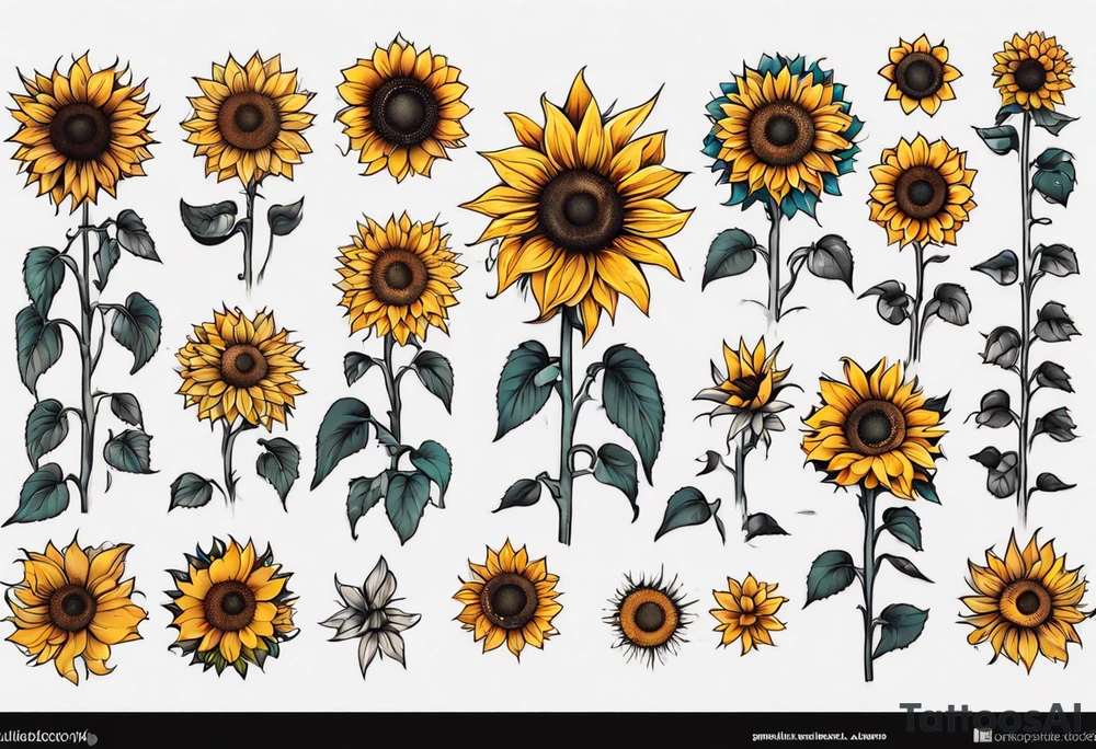 Sunflower tattoo idea