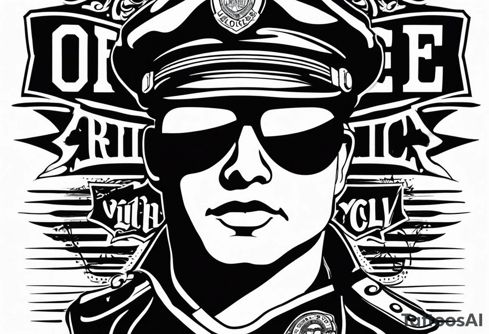 Officer Sunglasses tattoo idea
