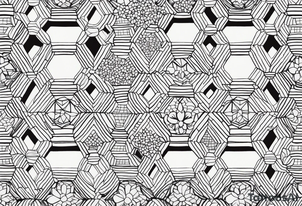 honeycomb pattern tattoo idea