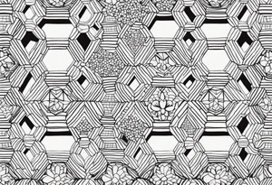 honeycomb pattern tattoo idea