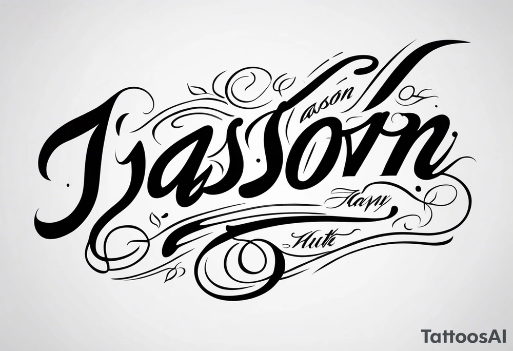 Jason cursive tattoo idea