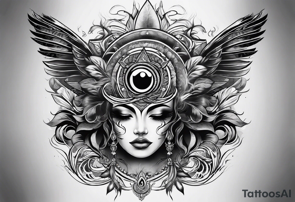 Third eye, smoke tattoo idea