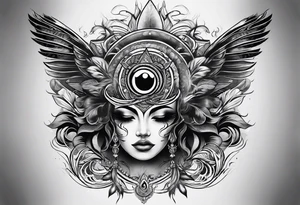 Third eye, smoke tattoo idea
