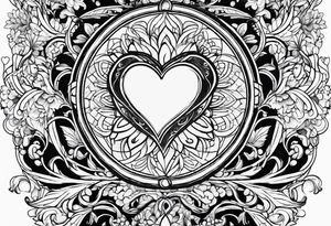 Heart pattern tattoo idea