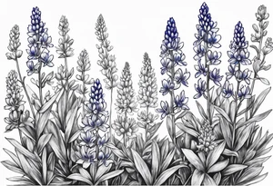 Bluebonnets tattoo idea