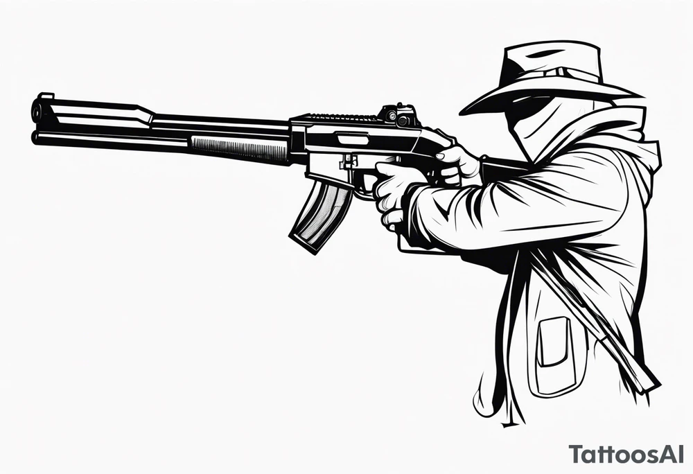 Anonymous with shotgun tattoo idea