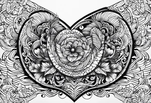 el mar y el sol adentro de un corazon tattoo idea