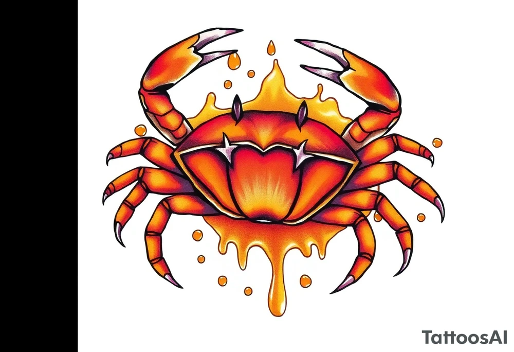 Crab in honey tattoo idea