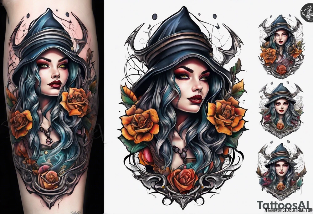 Witch tattoo idea