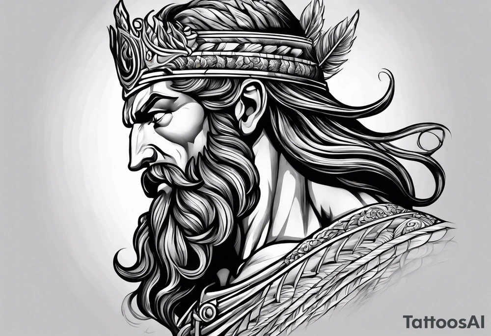 Poseidon mit umhang tattoo idea