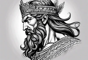 Poseidon mit umhang tattoo idea