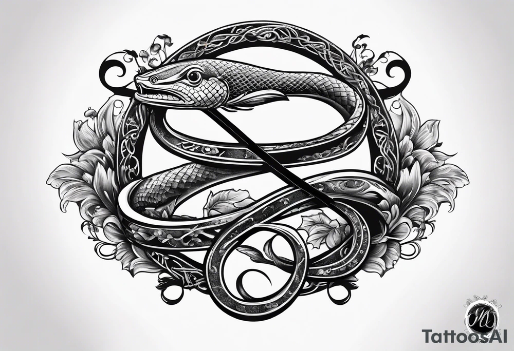 A infinity sign with a musky tattoo idea