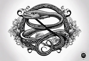 A infinity sign with a musky tattoo idea