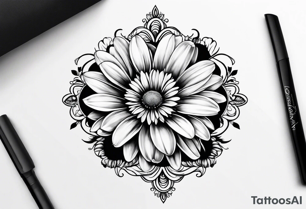 Daisy infinity symbol tattoo idea