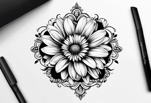 Daisy infinity symbol tattoo idea