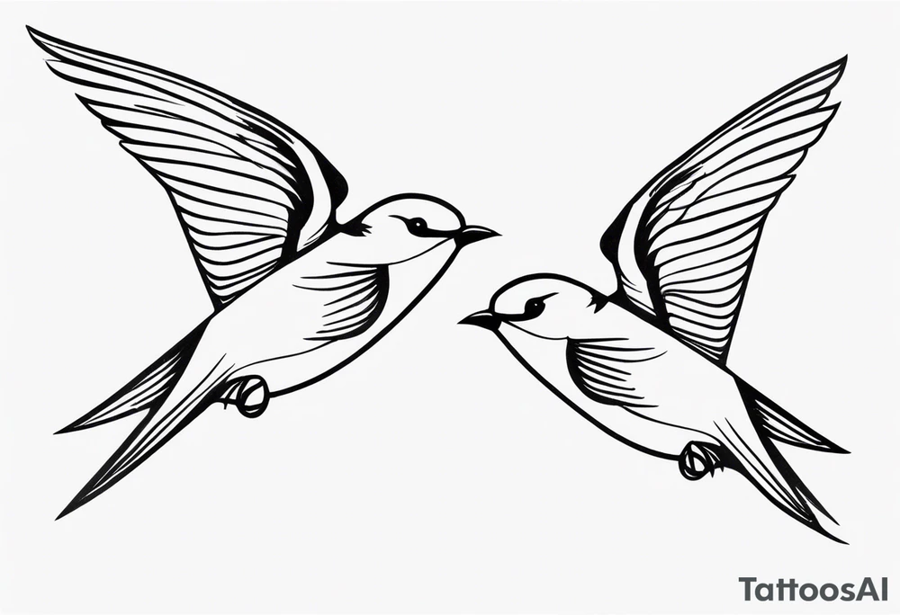 two swifts tattoo idea