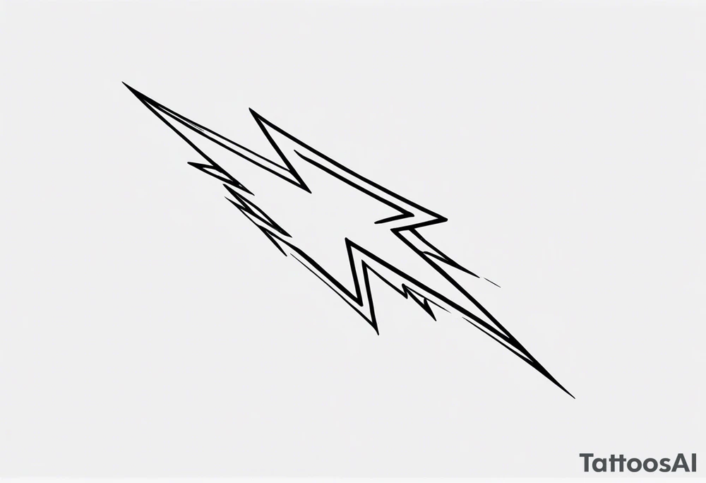 Bold Lightning Bolt tattoo idea