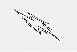 Bold Lightning Bolt tattoo idea