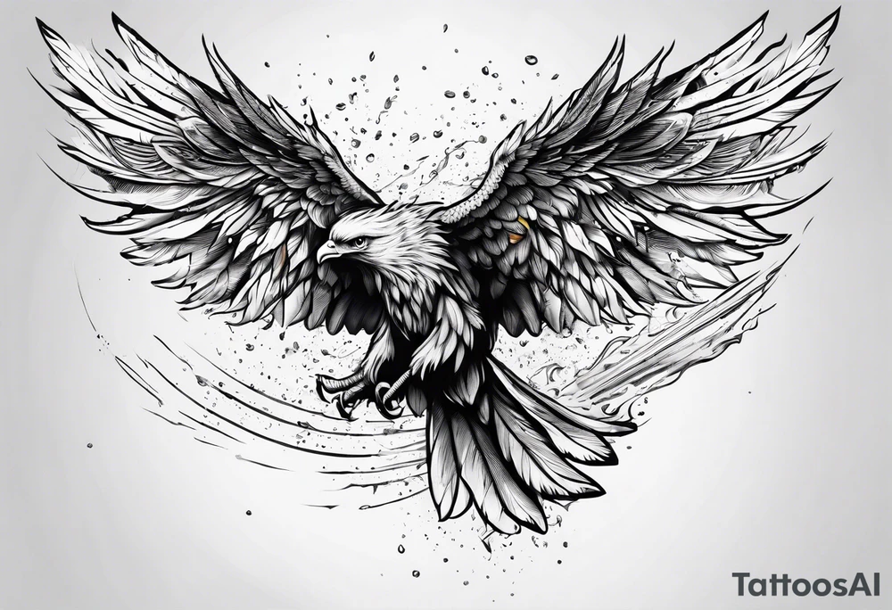 icarus freek design falling into an rainbow tattoo idea