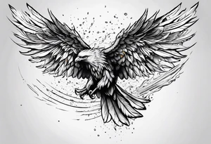 icarus freek design falling into an rainbow tattoo idea
