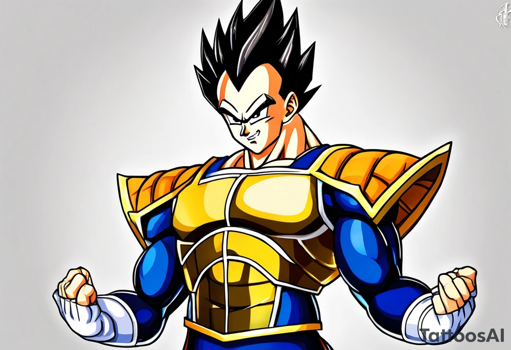 Teenage vegeta from dragon ball z tattoo idea