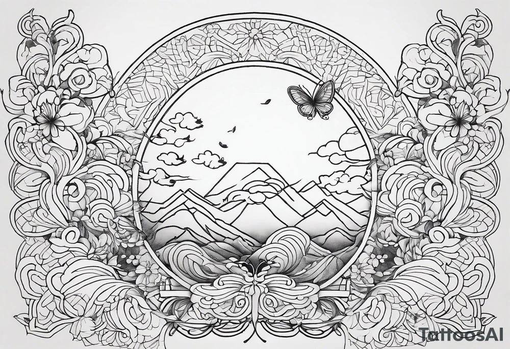 Create a Fine Line tattoo made out of the name Minho and very pretty maybe a butterfly tattoo idea