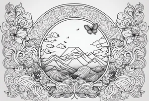 Create a Fine Line tattoo made out of the name Minho and very pretty maybe a butterfly tattoo idea