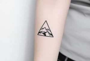 Geometric small triangle about different paths in life merge together and become stronger together tattoo idea