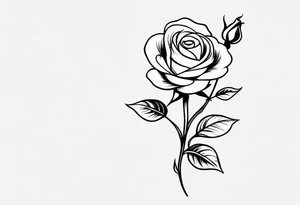 long stem rose tattoo idea